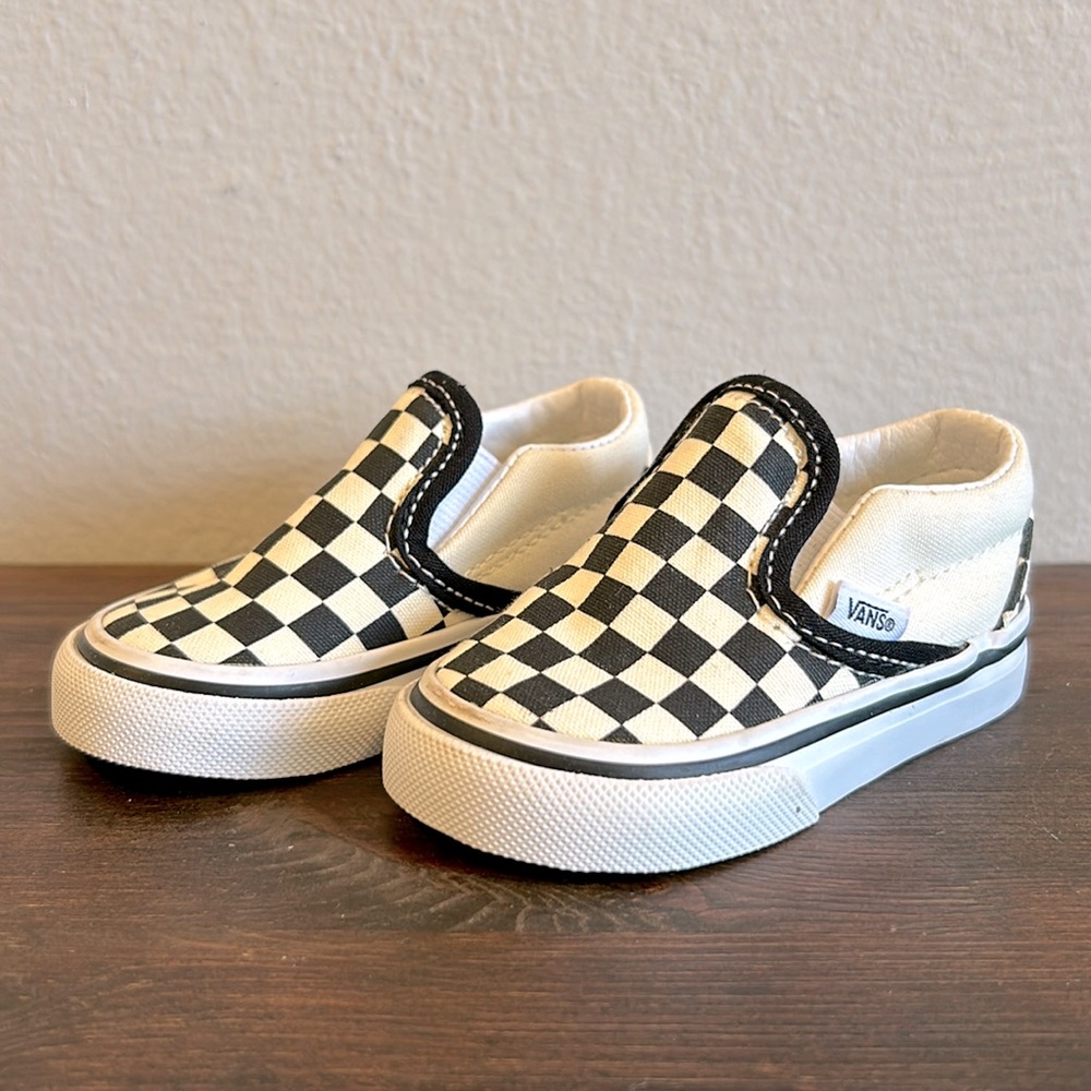 Vans Toddler Slip-On V Checkerboard Shoe